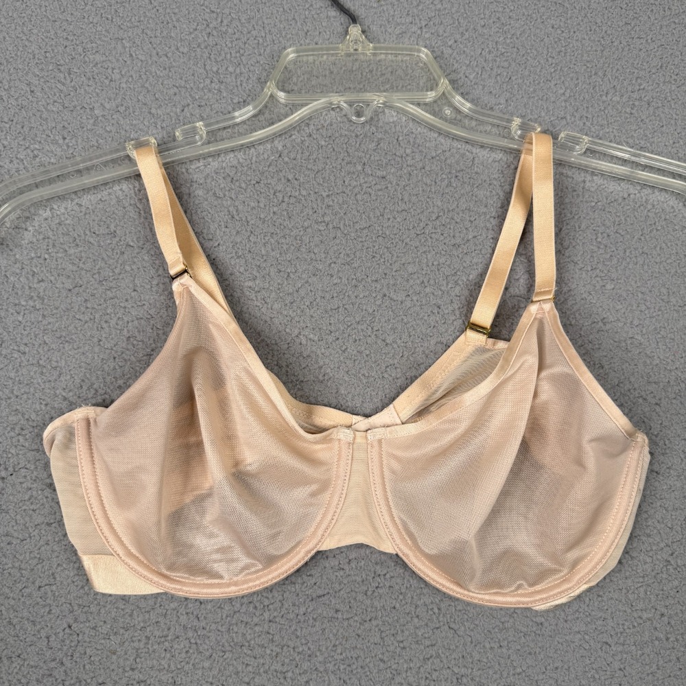 Soma Unbelievable Minimizer Bra Womens 36C Pale Sand Sheer Unlined Underwire